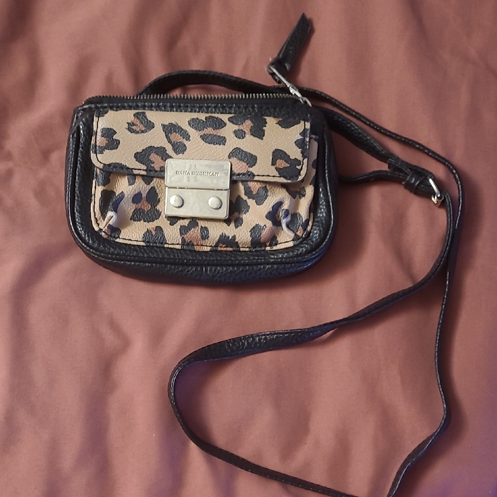 Dana Buchman - Tan and Black Leopard Crossbody Bag